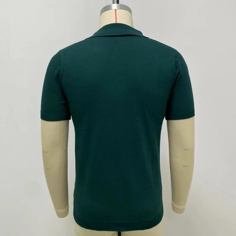 2026 Men's Summer Polo Shirt Short Sleeve Polo Business Party T-Shirt High Quality Men's Polo Shirt Streetwear Casual Knit Tops