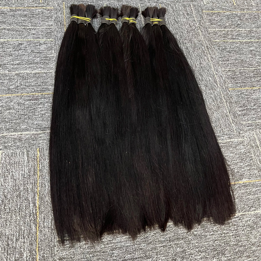 14A Bulk Human Hair Extensions bone Straight 100% Real Remy Highlights human hair braiding hair salon exclusive hair extensions
