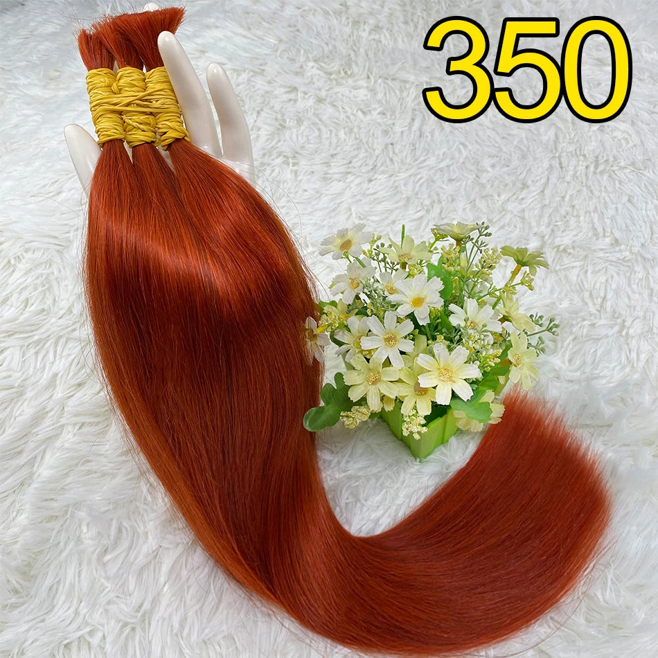 Straight Human Hair Bundles No Weft Natural Black Bulks Blonde Brazilian Remy Hair 100% Real Natural Hair Extension For Women