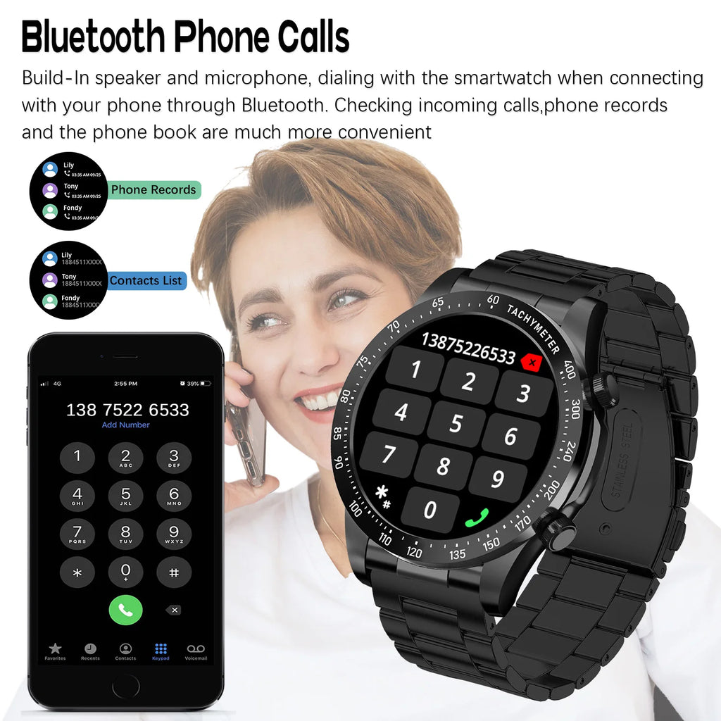 2025 new smart watch, 1.43-inch amoled high-definition screen, support Bluetooth calls, health detection, 100+sports modes,