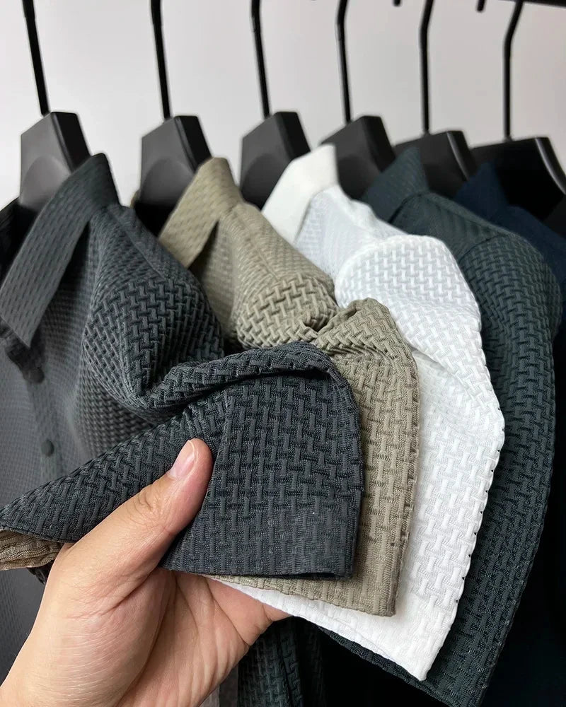 New men's short-sleeved polo shirt - fashionable, breathable and comfortable, suitable for summer wear