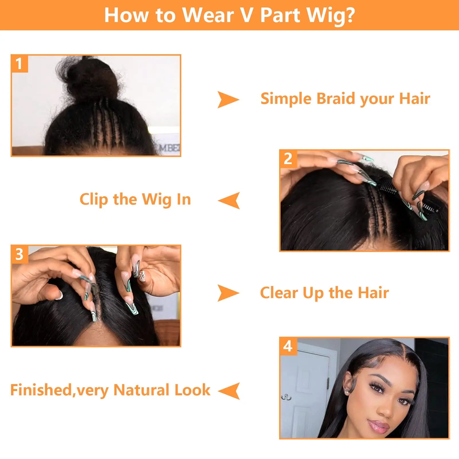 Silkly Straight V Part Human Hair Wigs 30 Inch Bone Straight Wig For Women Daily Use Glueless Wig Ready To Wear On Sale Natural