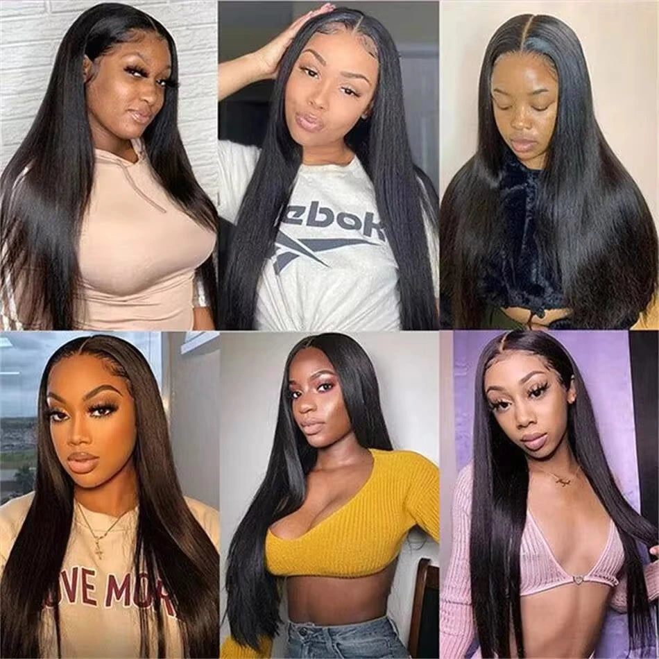 Silkly Straight V Part Human Hair Wigs 30 Inch Bone Straight Wig For Women Daily Use Glueless Wig Ready To Wear On Sale Natural