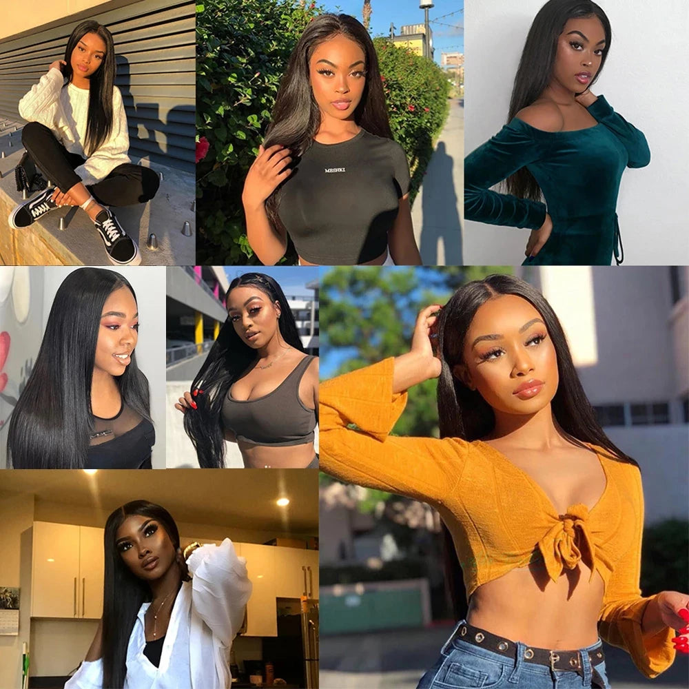 Peruvian 100% Human Hair Straight Bundles Weave Natural Color 1/2/3/4 Bundles Deal 8-30 Inch Bundle Hair Extensions Fow Momen