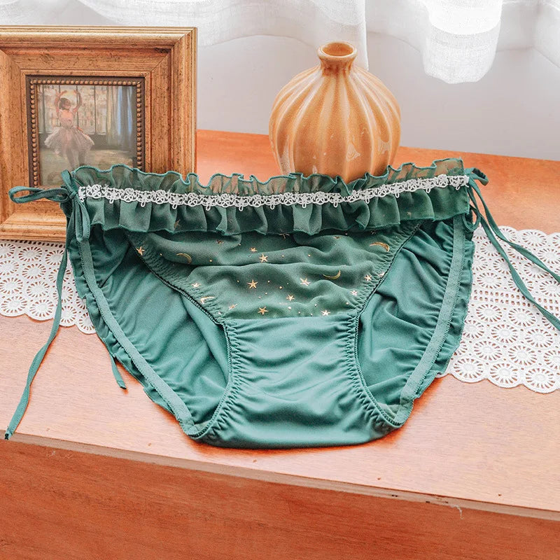 Men's Lace Sexy Underwear  Panties with Bow Tie Unisex Universal Comfortable Polyester Fiber Undergarments for Youth