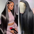 30 40 Inch Bone Straight 13x6 13x4 Transparent HD Lace Frontal Human Hair Wig Brazilian 360 Full Lace Front Wigs For Black Women