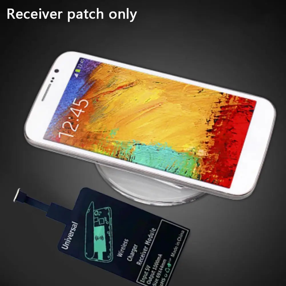 Wireless Charging Receiver Type C Fast Wire Less Charger Self Adhesive Sticker Charging Receiver for Mobile Phone Android Device