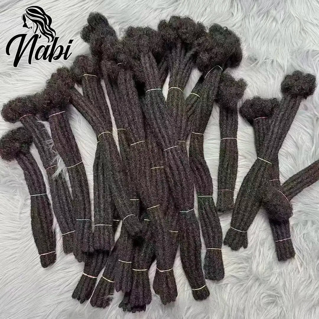 Nabi Original Dreadlocks Human Hair 6-20 inch 80 Strands Full-head Handmade Remy Human Hair Locs Extensions for Afro Men Women