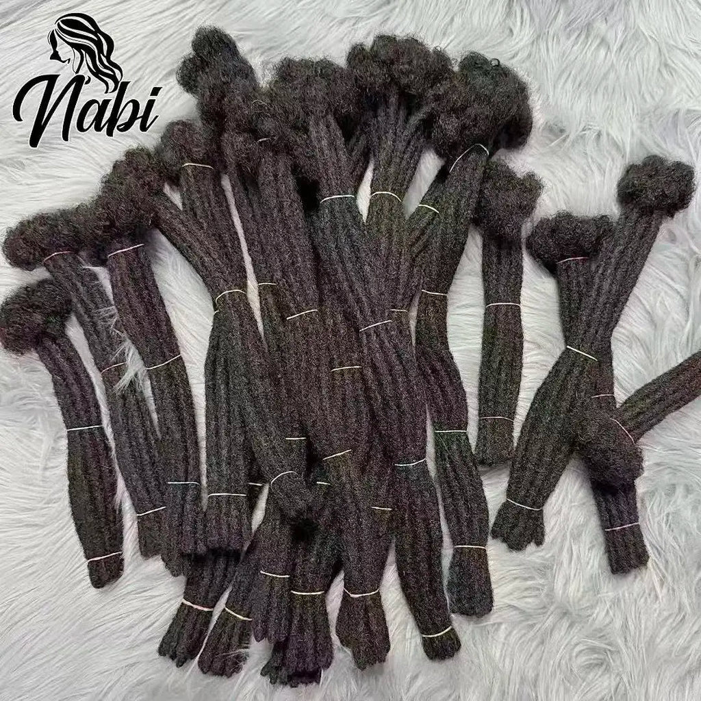 Nabi Original Dreadlocks Human Hair 6-20 inch 80 Strands Full-head Handmade Remy Human Hair Locs Extensions for Afro Men Women
