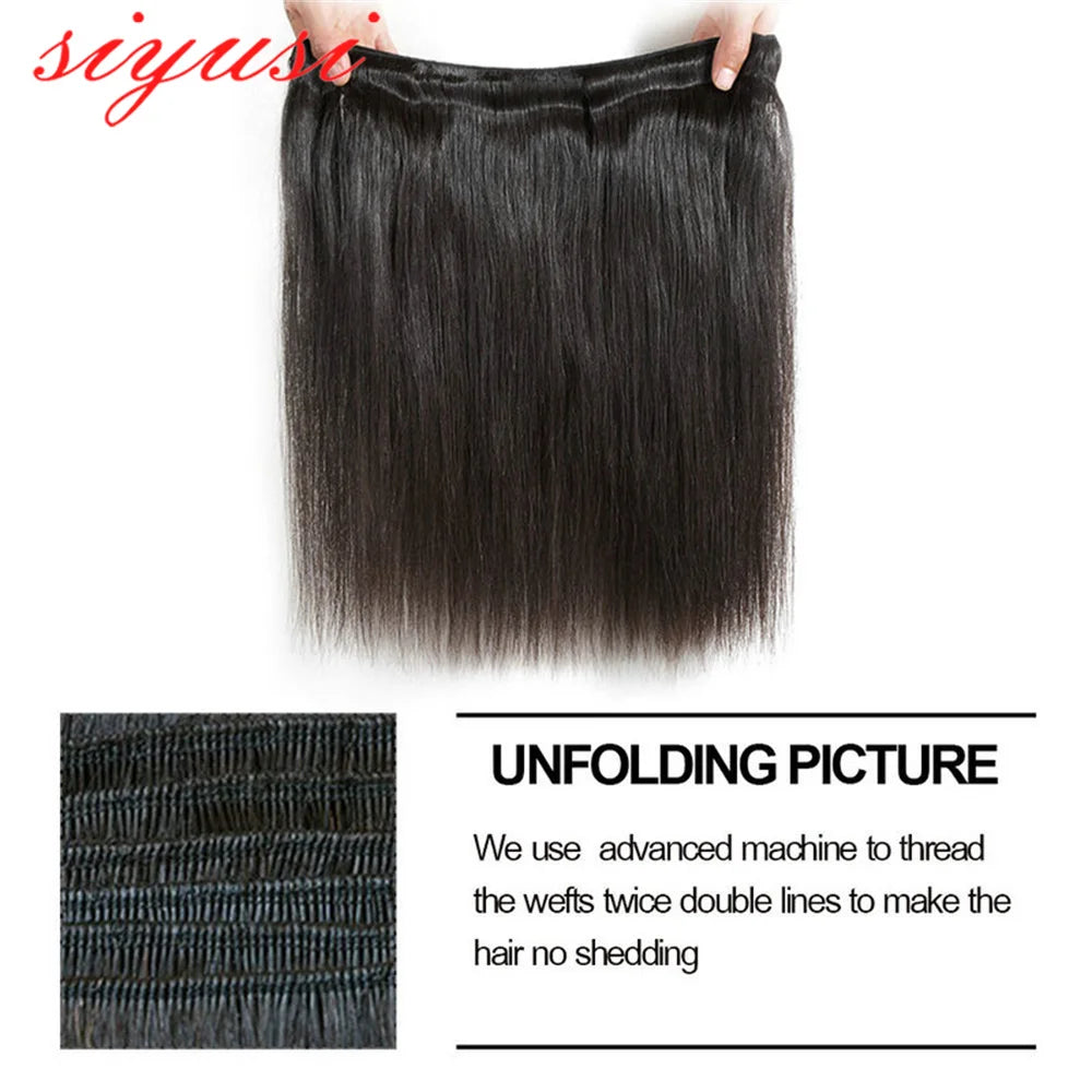 Brazilian Straight Hair Bundles 1/3/4 Pcs 100% Unprocessed Human Hair Straight Bundles Human Hair Extensions For Black Women