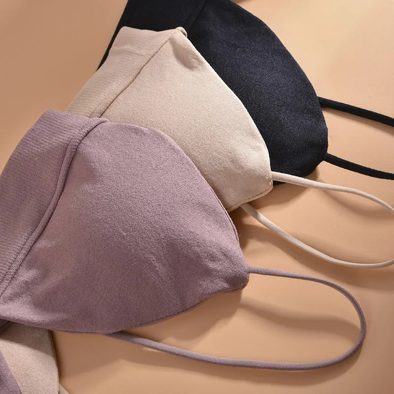 Summer Women Bra French Triangle Tube Top Sexy Seamless Bras Camisole Wireless Backless Lingerie Bralette