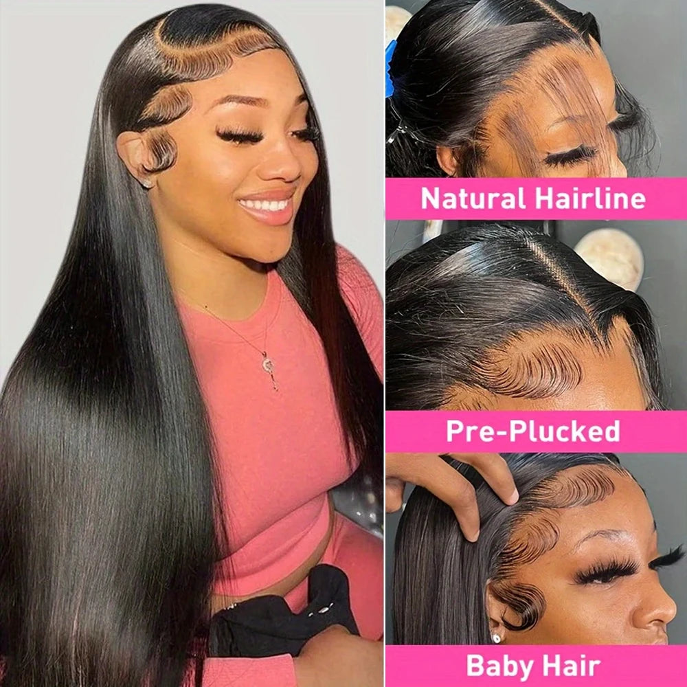 Bone Straight Human Hair Wigs 100% 360 Lace Frontal Wig 13x4 13x6 Lace Front Human Hair Wigs Transparent Lace Wigs for Women