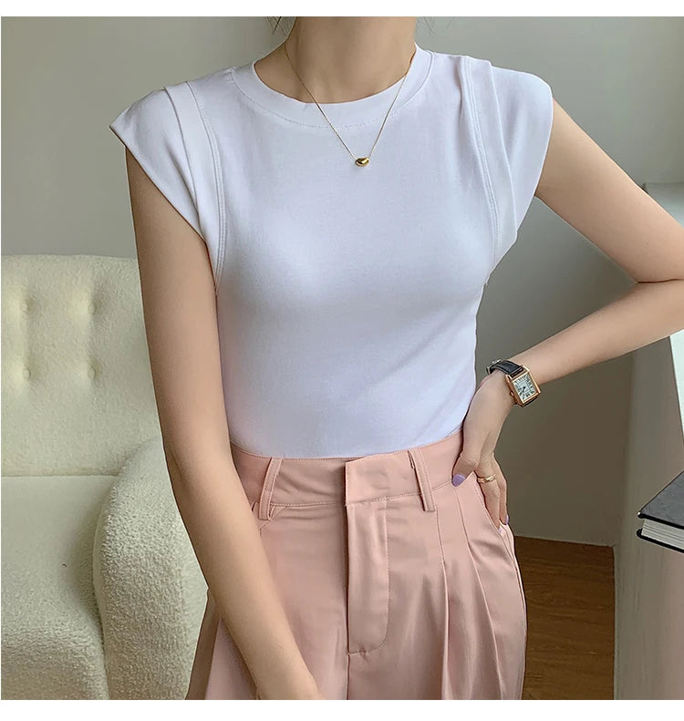 Summer Women T Shirt Girls T-Shirt Woman Clothes Tops Cotton Slim Tshirt Female Long Sleeve Crop Top Spring Tee Sexy Canale Y2k