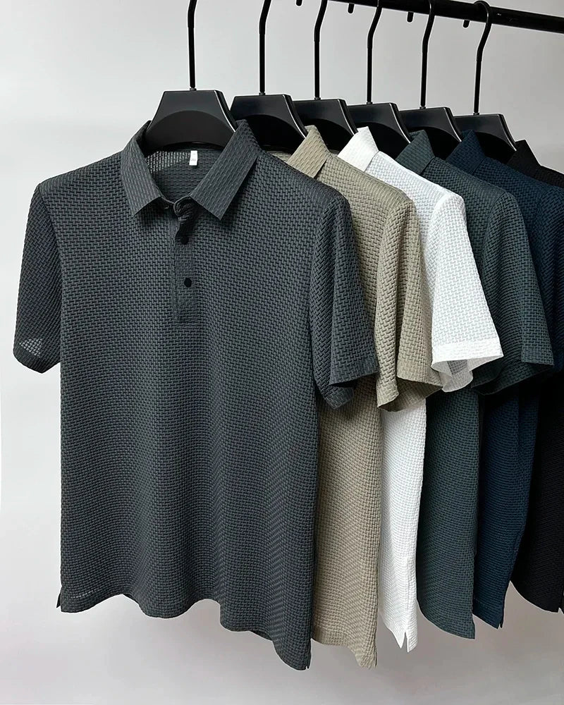 New men's short-sleeved polo shirt - fashionable, breathable and comfortable, suitable for summer wear