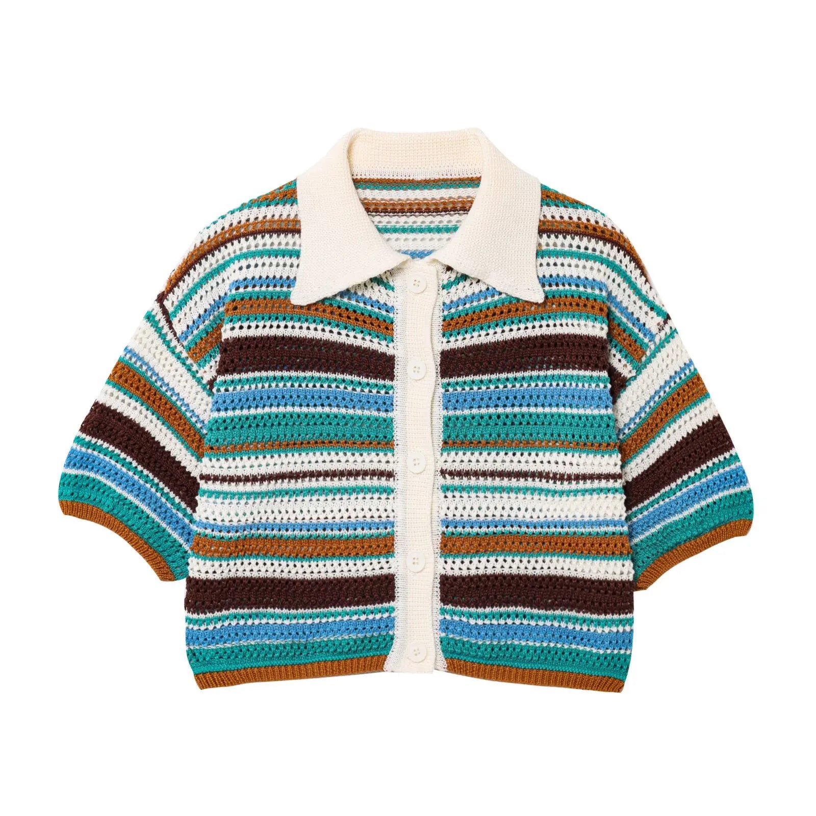 2025 Spring New POLO Shirt Collar Knitted Top Shorts Set
