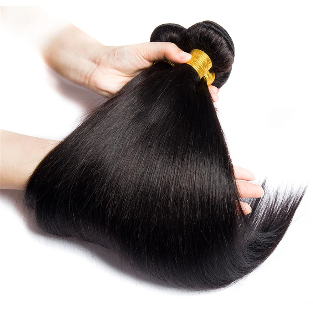 Straight Bundles Human Hair 22 24 26Inches 100% Unprocessed Brazilian Virgin Straight Human Hair Bundles Natural Color Raw Hair