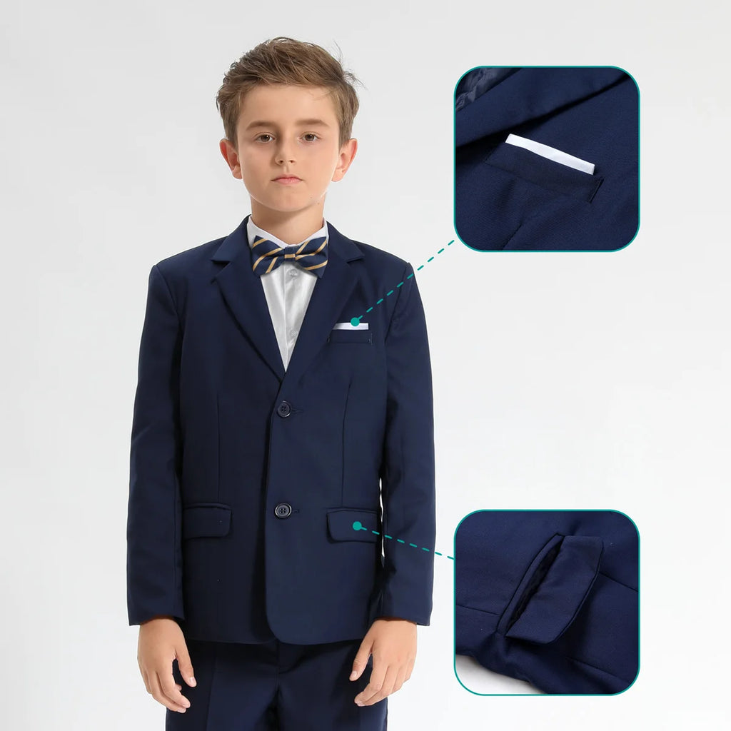Kids Blazer Boys Easter Outfit Wedding Suit Formal Solid Jacket Teenager Gentleman Birthday Party Gift Performance Clothing Set