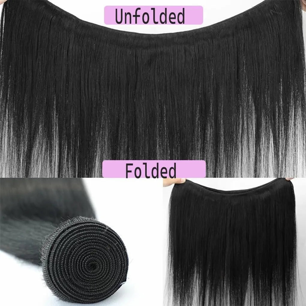 Straight Bundles Human Hair 22 24 26Inches 100% Unprocessed Brazilian Virgin Straight Human Hair Bundles Natural Color Raw Hair