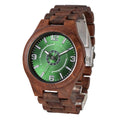 Men's Handmade Wooden Watches Mens Lightweight Analog Quartz Wood Mens Wrist Watch