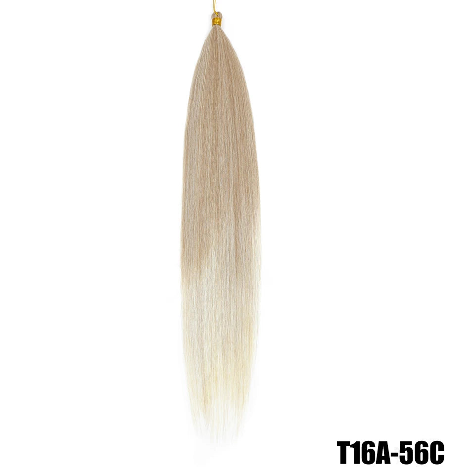 Synthetic Bone Straight Crochet Hair Extensions 30 Inch Hook Braids Ariel Straight Hair Weaving 1-3Pcs Purple Fake Hair Bundles