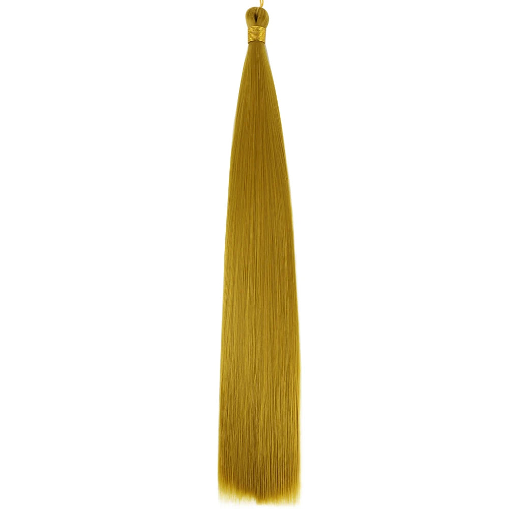 Bone Straight Silky Crochet Braiding Hair Synthetic Bulk High Temperature Hair Bundles Extension 28 Inch 150g Per Pack for Women