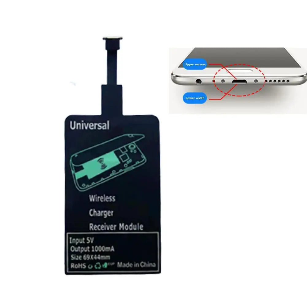 Wireless Charging Receiver Type C Fast Wire Less Charger Self Adhesive Sticker Charging Receiver for Mobile Phone Android Device
