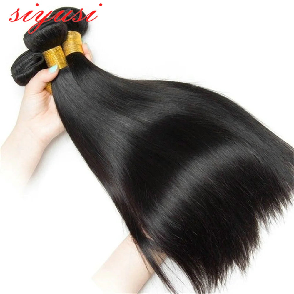 Brazilian Straight Hair Bundles 1/3/4 Pcs 100% Unprocessed Human Hair Straight Bundles Human Hair Extensions For Black Women