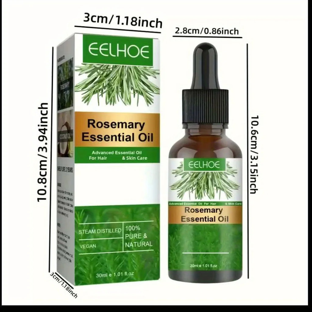 1.01oz Rosemary Hair Essential Oil Long Lasting Lightweight Rosemary Hair Essential Oil for Healthy Hair, with plant squalane