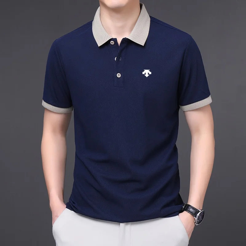 Designer Original Men's Polo Shirt New Lapel Exquisite Print Short Sleeve T-Shirt Versatile Casual Soft Business Men's clothing