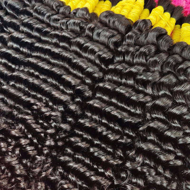 Pure Natural 100% Human Hair Bulk Braiding Hair Cabelo Humano No Weft Hair Unprocessed Human Hair Boho Braids Curly Body Wave