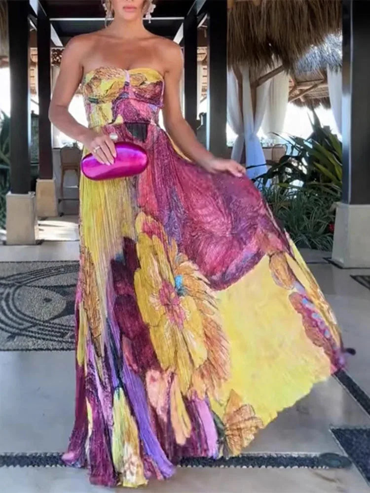 Shiny Sequin V Neck Maxi Dresses Women Elegant Slimming Backless Short Sleeved Long Dress Lady Gold Silver Party Evening Robes