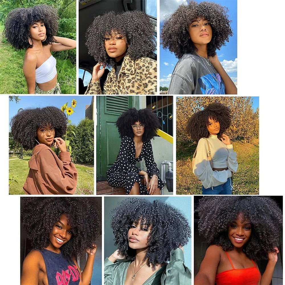 Brazilian Human Hair Bundles Afro Kinky Curly Bundles Human Hair Weaveing Remy Hair Extension For Women 1 2 3 Pcs Natural Color
