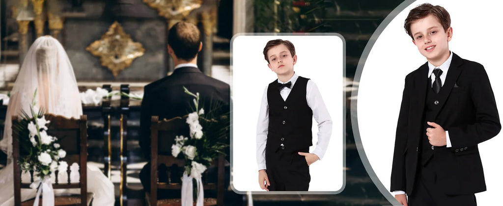 Kids Blazer Boys Easter Outfit Wedding Suit Formal Solid Jacket Teenager Gentleman Birthday Party Gift Performance Clothing Set