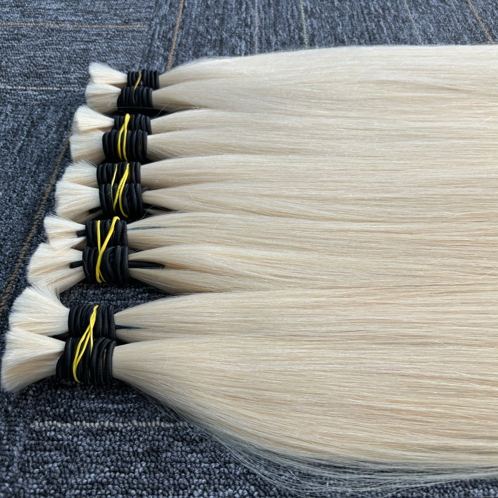 14A Bulk Human Hair Extensions bone Straight 100% Real Remy Highlights human hair braiding hair salon exclusive hair extensions