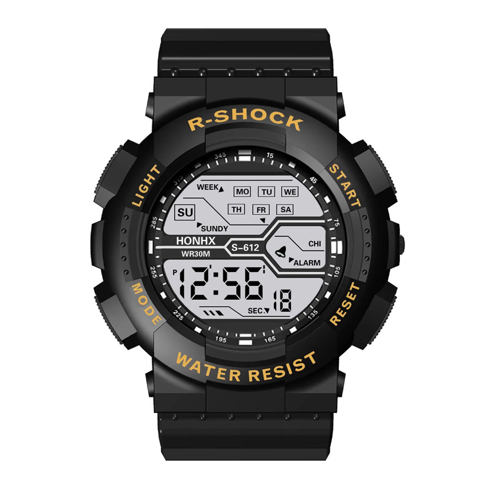 A Variety Of Styles Of Cool Sports Electronic Watches With Four Buttons
