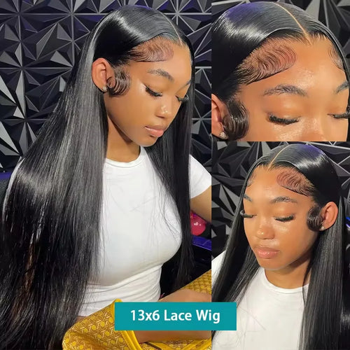30 40 Inch Bone Straight 13x6 13x4 Transparent HD Lace Frontal Human Hair Wig Brazilian 360 Full Lace Front Wigs For Black Women