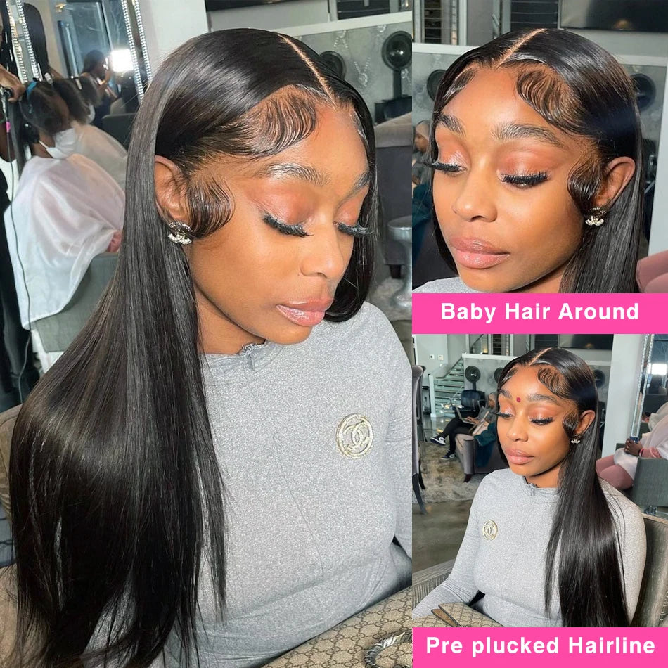 40 Inch Bone Straight Human Hair 13x4 Hd Lace Frontal Wig Brazilian 13x6 Lace Front Human Hair Wigs For Black Women Pre Plucked