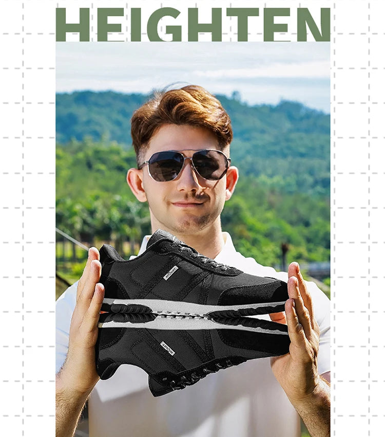 Men Spring and Autumn Oversized Wide Toe Shoes Barefoot Casual Shoes Popular Flat Sneaker Outdoor hiking driving Footwear