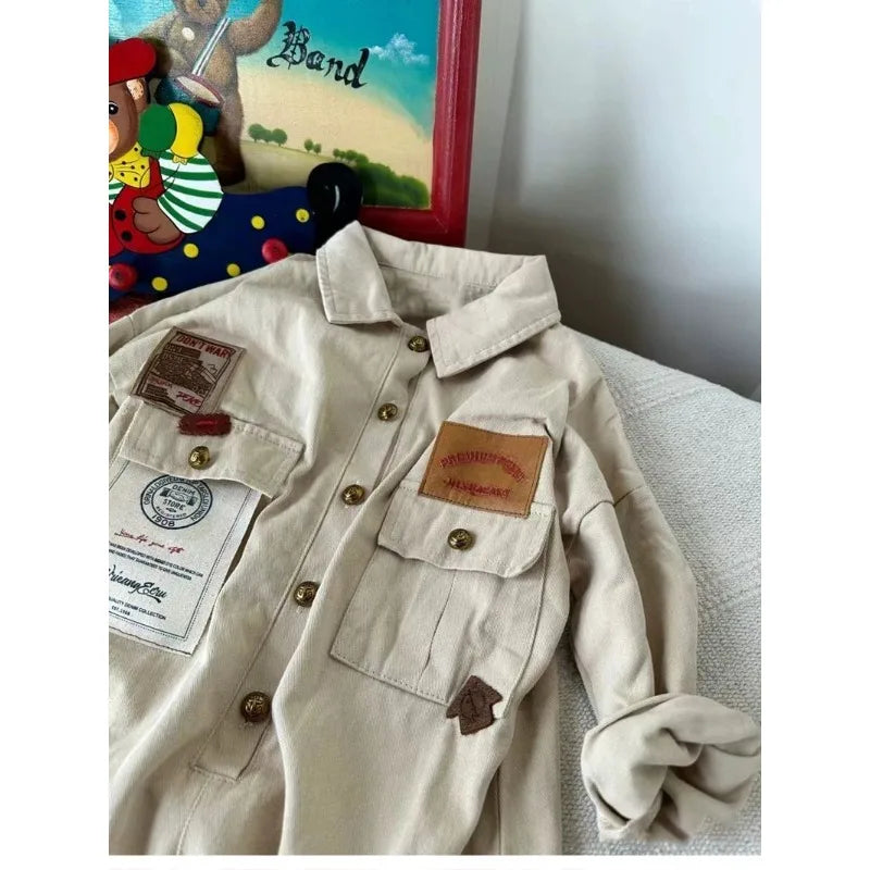 Boys Jumpsuit 2025 Autumn New Arrival  Cool Handsome Stylish Korean Style  Pants Well Designed Fashion Overalls
