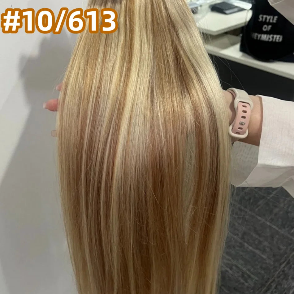 14A Bulk Human Hair Extensions bone Straight 100% Real Remy Highlights human hair braiding hair salon exclusive hair extensions