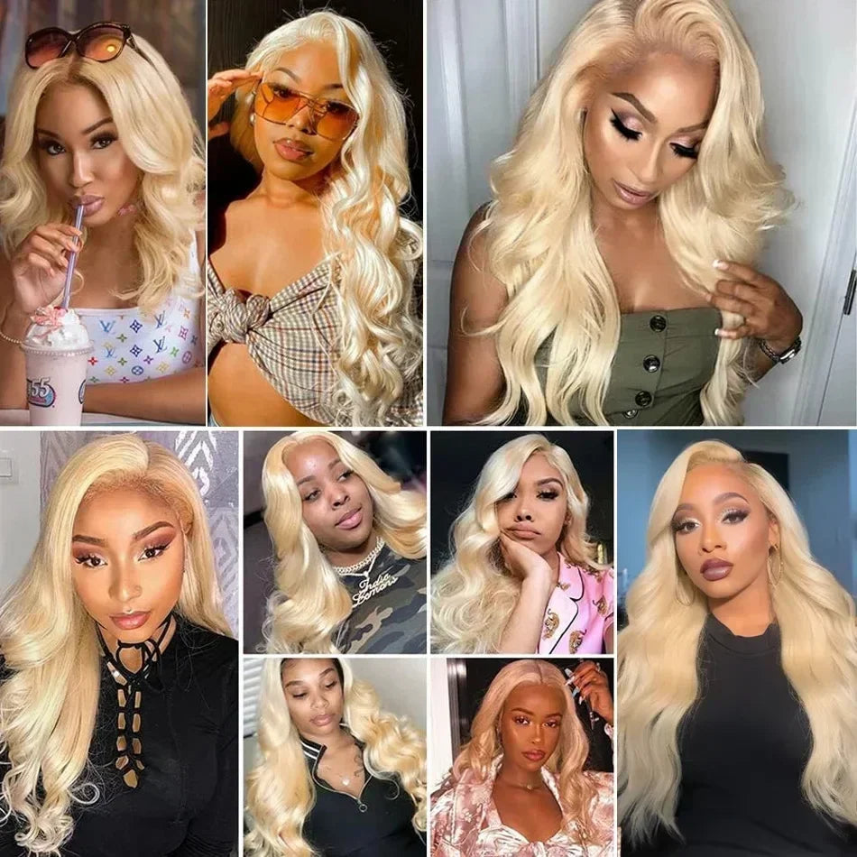 1 3 4 Bundle Loose Body Wave Bundles 613 Blonde Hair 100% Unprocessed Human Hair 16A Raw Hair Bundles Extensions Brazilian