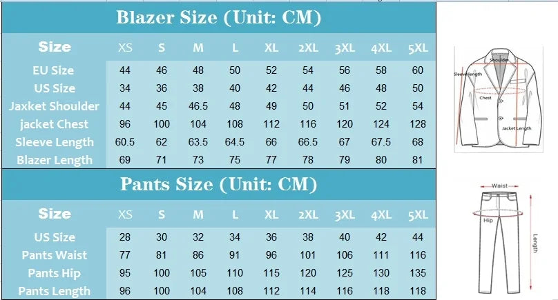 Men's Suits Blazer Pants for Men 2025 Jacket Italian Design Notched Lapel Party Wedding Slim Fit Costume Homme 2 Piece Clothing