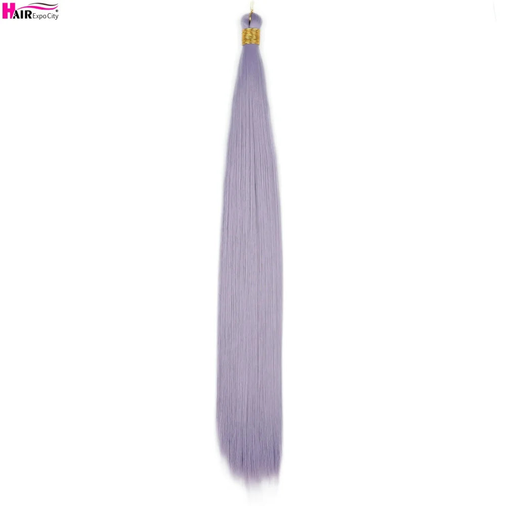 Bone Straight Braiding Hair 150g Silky Synthetic Hair For Box Braids Pre Stretched Ombre Crochet Braids Hair Extension