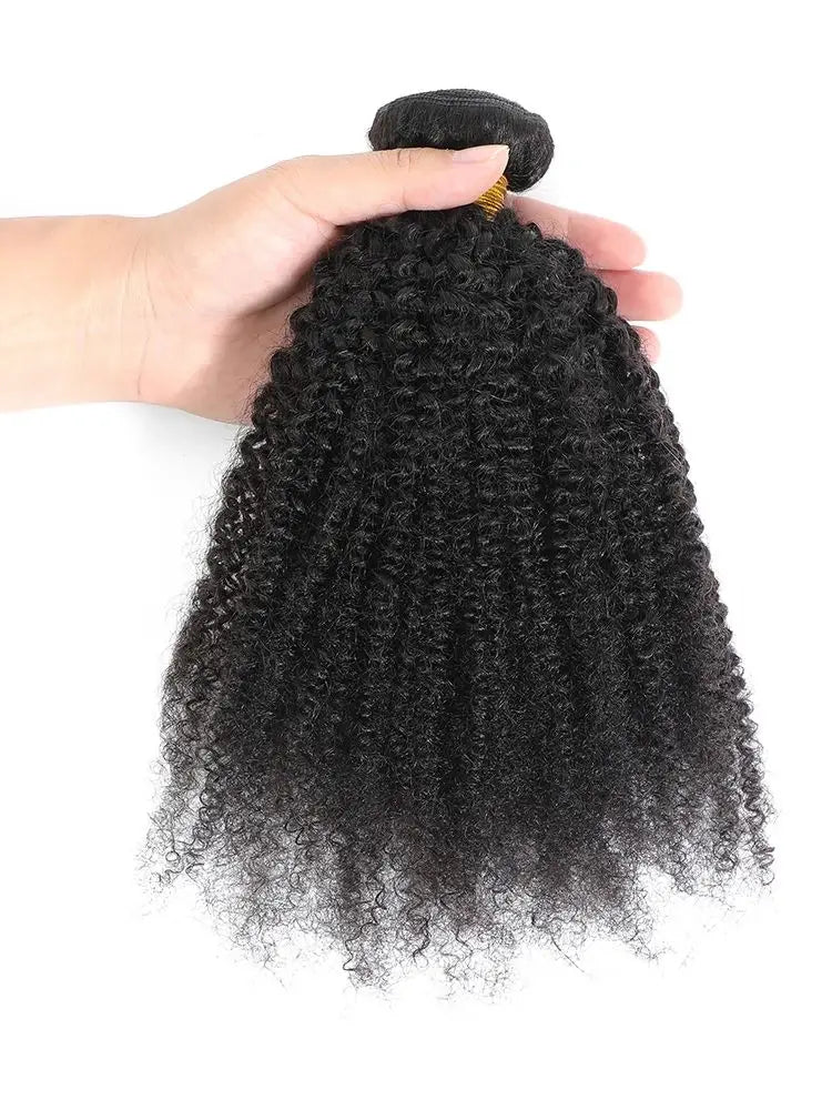 Brazilian Human Hair Bundles Afro Kinky Curly Bundles Human Hair Weaveing Remy Hair Extension For Women 1 2 3 Pcs Natural Color