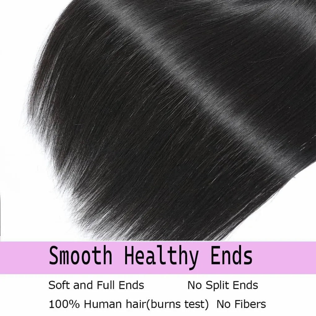 Straight Bundles Human Hair 22 24 26Inches 100% Unprocessed Brazilian Virgin Straight Human Hair Bundles Natural Color Raw Hair
