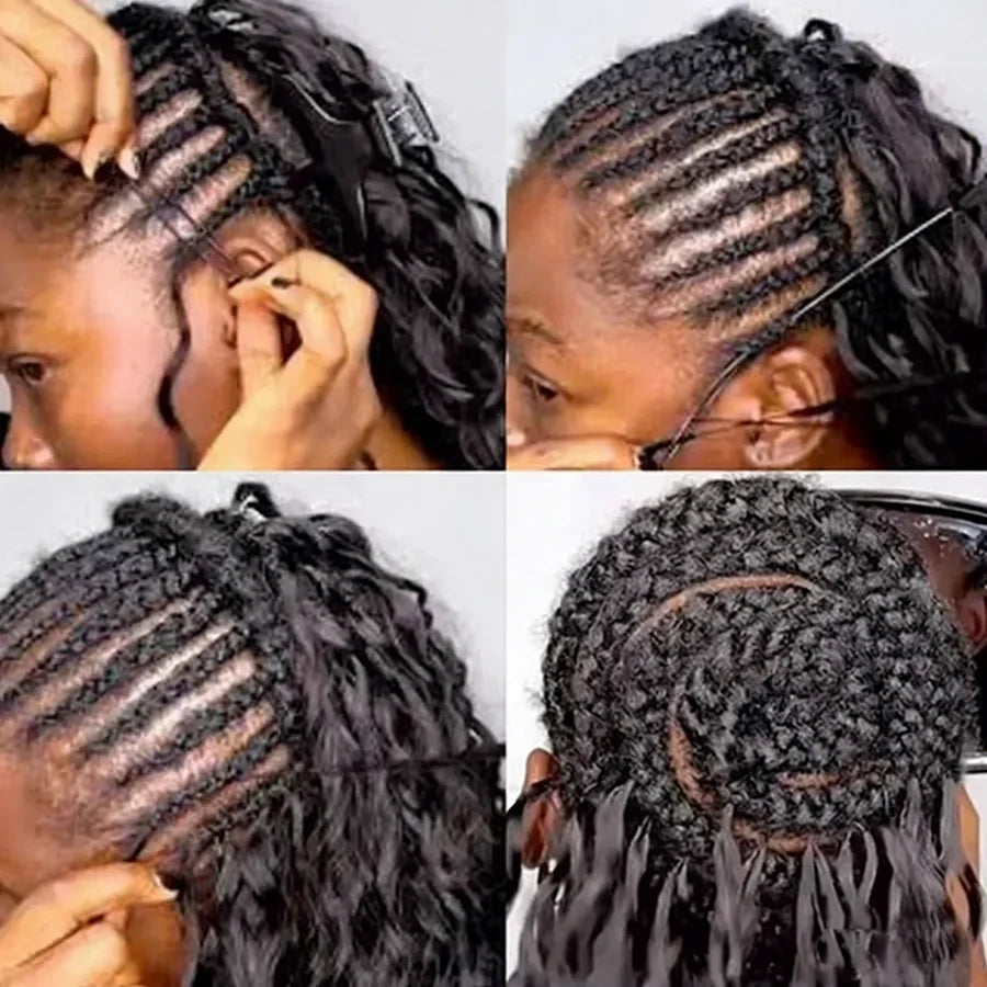 Crochet Human Hair Burmese Curly Pre-Separated Crochet Hair Extensions Knotless 100% Human Hair Full Head Curly Wigs Remy Hair