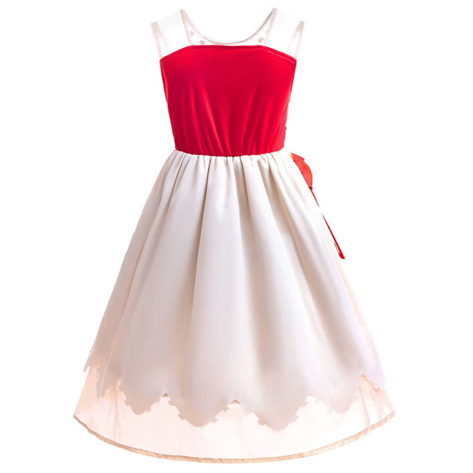 Moana Dress Cosplay Princess Costume Kids Vaiana Print Vestidos Girls Birthday Halloween Carnival Party Outfits Children Clothes