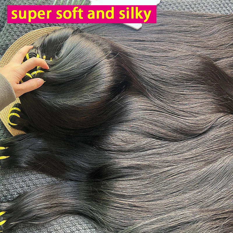 Vietnamese Bone Straight 100% Human Hair Bundles Unprocessed Raw Hair Extensions For Women Natural Color Double Weft 10-36inch