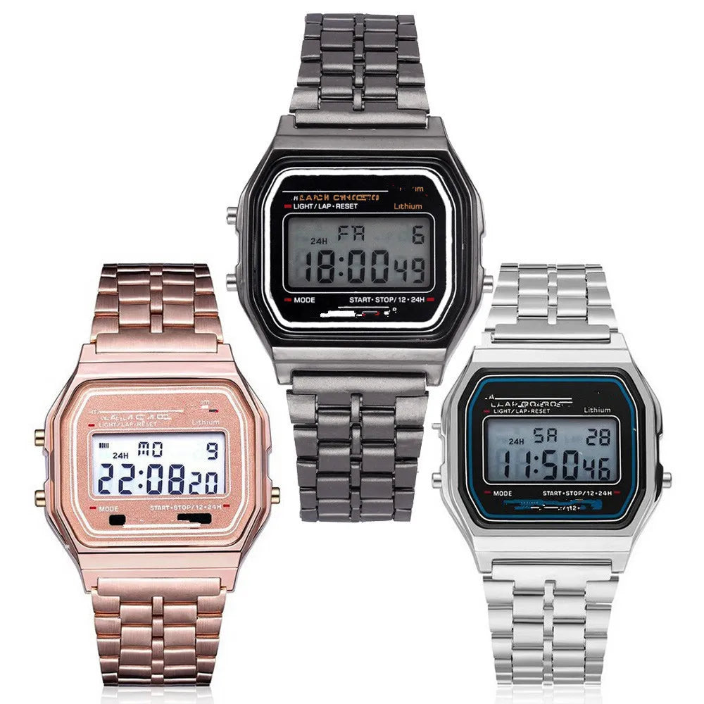 Women Men Watch Vintage LED Digital Sports Watches for Women Electronic Digital Wristwatches Gift Reloj Mujer Relogio Feminino