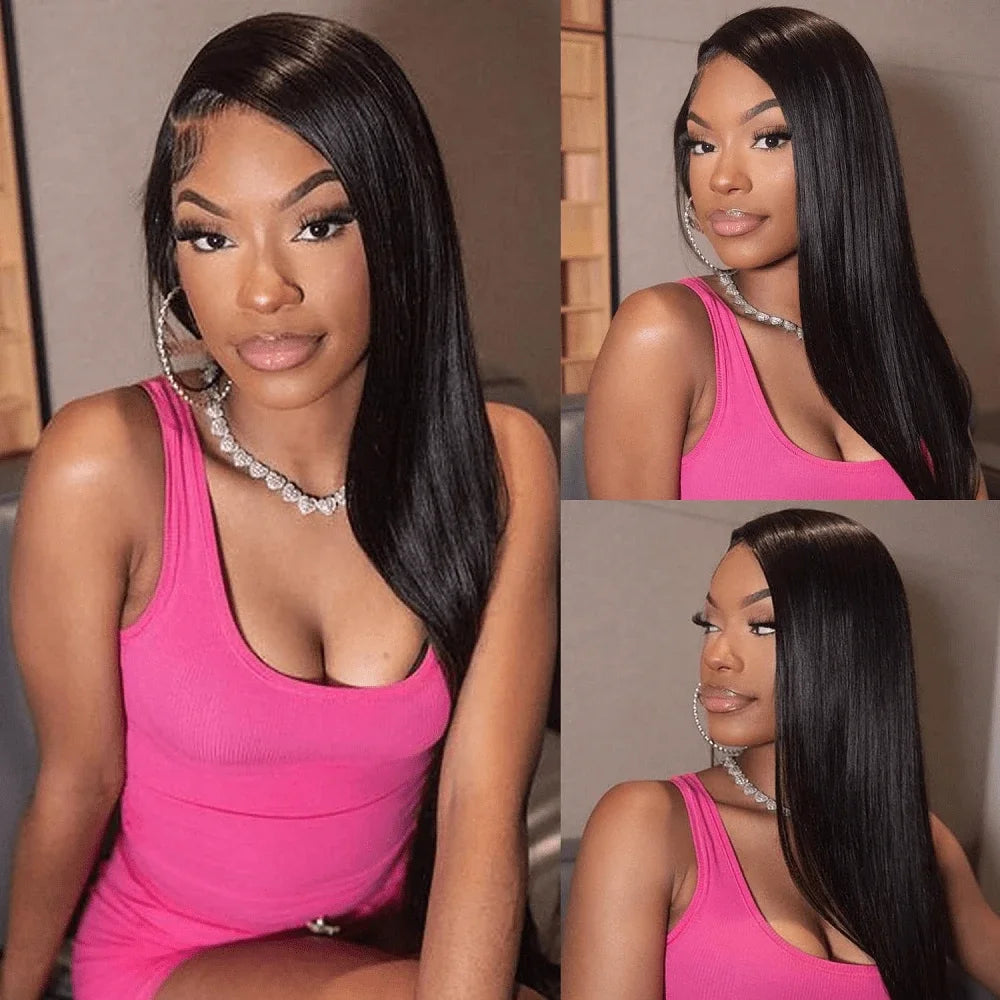 Bone Straight Human Hair Wigs 100% 360 Lace Frontal Wig 13x4 13x6 Lace Front Human Hair Wigs Transparent Lace Wigs for Women